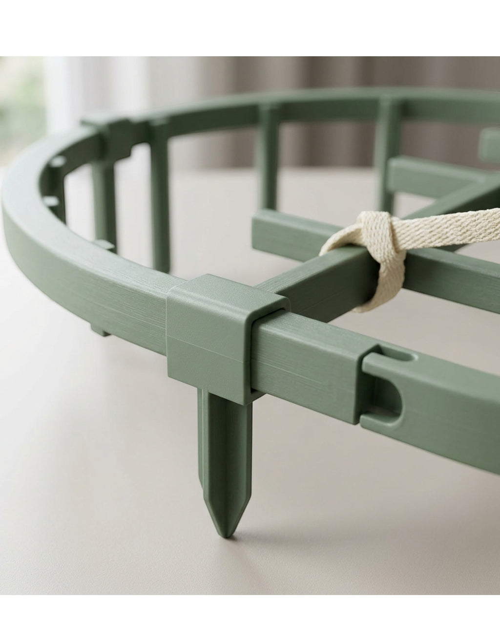 Cndfk Modular Half Circle Plant Trellis Four Panel Sage - Detail view