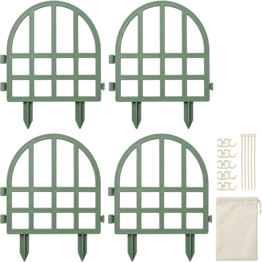 Cndfk Modular Half Circle Plant Trellis Four Panel Sage