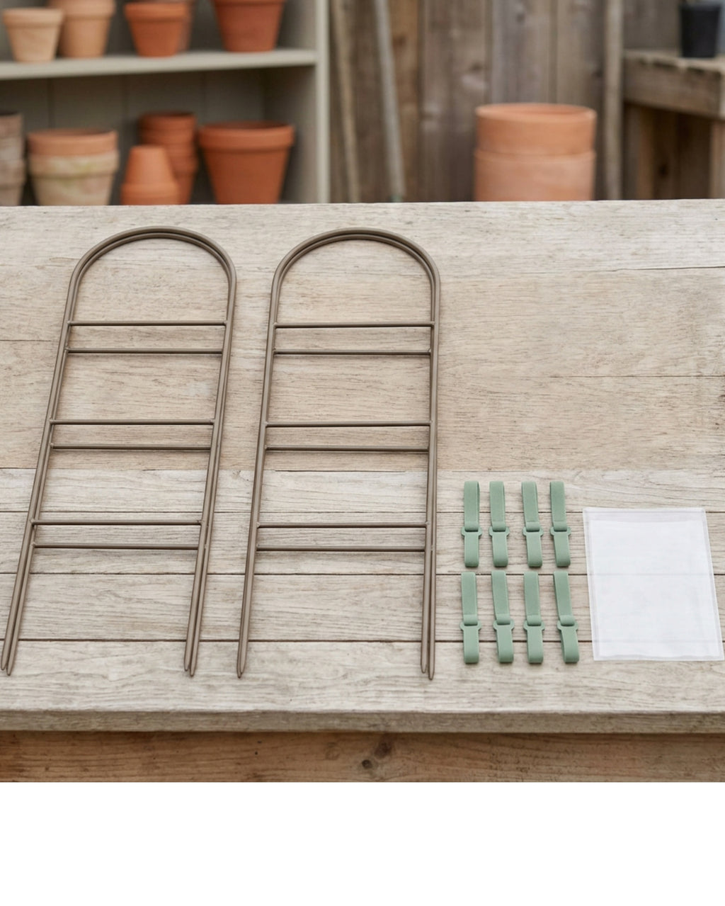 Cndfk Steel Arch Plant Trellis Set of 2 Bronze 60 cm - Lifestyle view