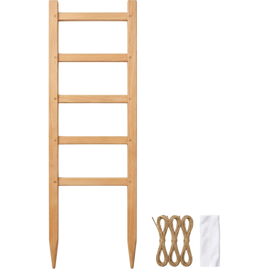 Cndfk Wood Ladder Plant Trellis Natural 75 cm
